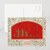 Silent Night Christmas Vintage Postcard Briefkaart (Voorkant / Achterkant)