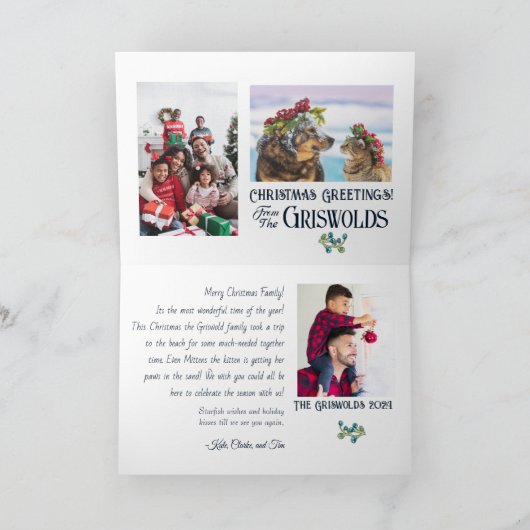 "Silent Night" een onderzeeboot Santa Christmas Ka Kaart (Binnen)