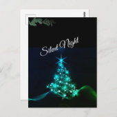 'Silent Night' Estrellas Azules Briefkaart (Voorkant / Achterkant)