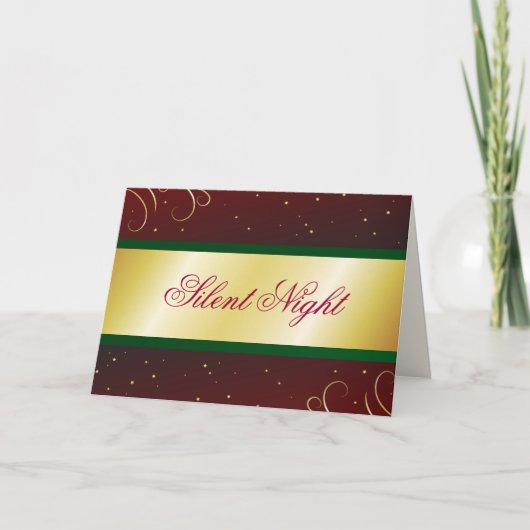 Silent Night Feestdagen Kaart (Voorkant)