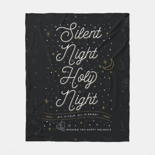 Silent Night Fleece Throw Blanket (Voorkant)