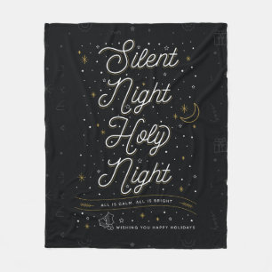 Silent Night Fleece Throw Blanket Deken