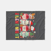 Silent Night Funny Nurse Christmas Design  Fleece Deken (Voorkant (Horizontaal))