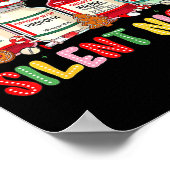 Silent Night Funny Nurse Christmas Design  Poster (Hoek)