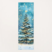 Silent Night Glow Bright Christmas Forest Tree Yogamat (Voorkant)