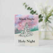 Silent Night Heilige Kerstmis Briefkaart (Staand voorkant)