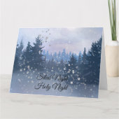 Silent Night Heilige Nacht Magic Winter Illustrati Kaart (Voorkant)