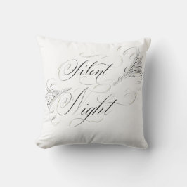 Silent Night Heilige Nachtkalligrafie Pillow Kussen