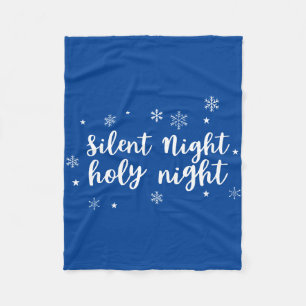Silent Night Heilige Night Snowflakes Fleece Deken