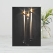 Silent Night Heilige Night Trinity Candle Feestdagenkaart (Staand voorkant)