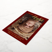 Silent Night Holiday Photo Baby Faire-part (Rotation)