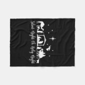 Silent Night Holy Night Nativity Scene Religious C Fleece Deken (Voorkant (Horizontaal))