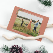 Silent Night Hope en Love Holly Plaid Religious Feestdagenkaart