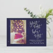 Silent Night | Kerstkaart (Staand voorkant)