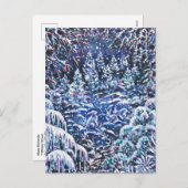 Silent Night Kerstmis Waterverf Briefkaart (Voorkant / Achterkant)