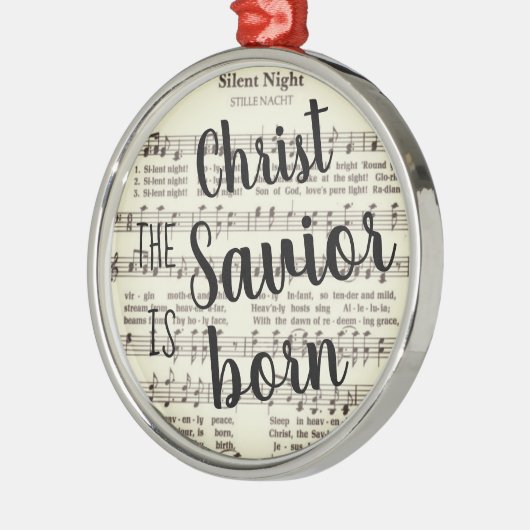 Silent Night Metal Ornament (Links)