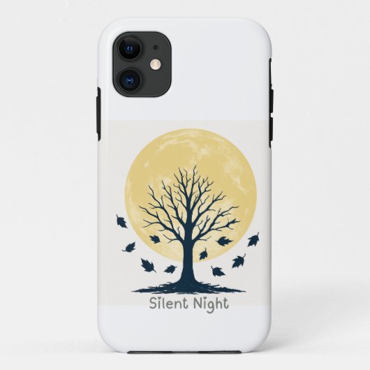 Silent Night Moon Tree Phone Case (Achterkant)