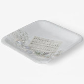 Silent Night Music in Snowflakes Papieren Bordje (Gebogen)