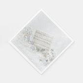 Silent Night Music in Snowflakes Servet (Hoek)