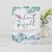 Silent Night New Home Waterverf Forest Moving Aankondiging (Staand voorkant)