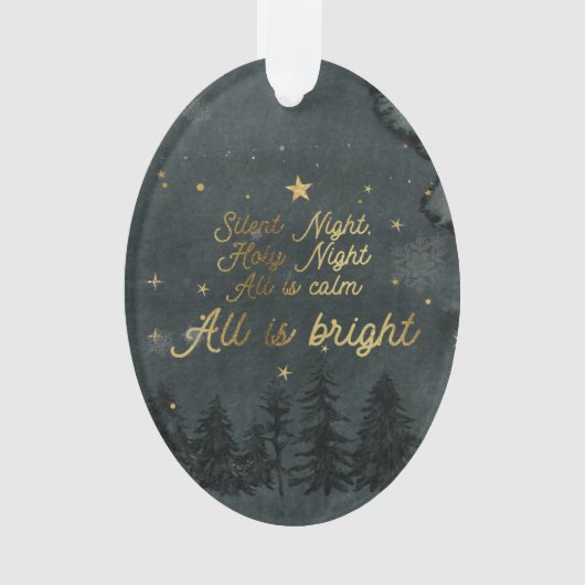 Silent Night Oval Ornament (voorkant)
