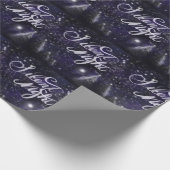 Silent Night - romantic Holiday Snow scene Wrappin Cadeaupapier (Hoek)