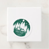 Silent night slee pines snewflake green & white bedankjes labels (In situ)