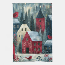 Silent Night Starlit Winter Village