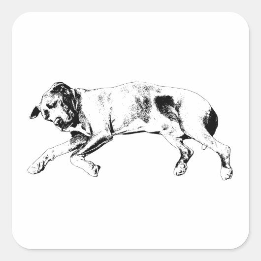 Silent Night Stretch Vierkante Sticker (Voorkant)