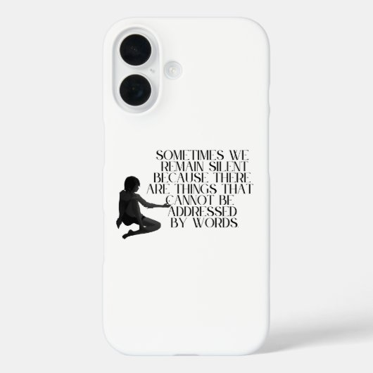 Silent Pain - Minimalistisch Emotioneel Quote Ontw Case-Mate iPhone Case (Achterkant)