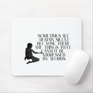 Silent Pain - Minimalistisch Emotioneel Quote Ontw Muismat