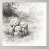 Silent Passage — 和 (Harmony)  Wabi-Sabi Ink Paint Poster (Voorkant)