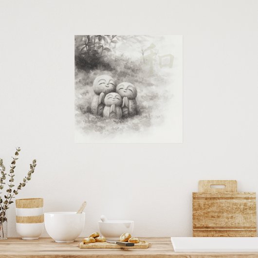 Silent Passage — 和 (Harmony)  Wabi-Sabi Ink Paint Poster (Keuken)