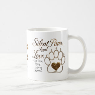 Silent Paws, Loud Love – Hondenliefhebber Gold Paw Koffiemok