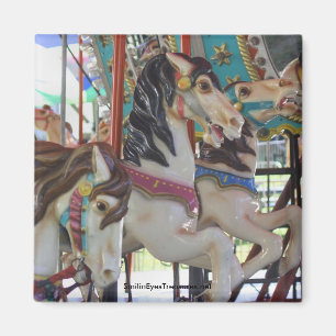 Silent Prancers Carousel Horse Magnet Magneet