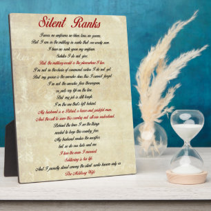 Silent Ranks Plaque met Easle Fotoplaat