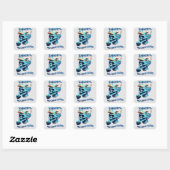 Silent Reaper grafisch T-shirt met sassy bericht Vierkante Sticker (Vel)