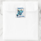 Silent Reaper grafisch T-shirt met sassy bericht Vierkante Sticker (Tas)