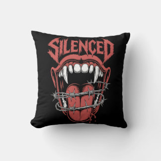 Silent Scream Mouth Illustration Kussen