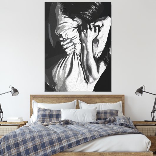 Silent Scream - Uitdrukking van innerlijke onrust Canvas Afdruk (Insitu (Slaapkamer))