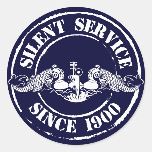 Silent Service Ronde Sticker (Voorkant)