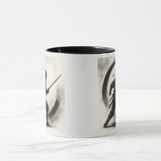 Silent Shadow – Ninja Ink Art Mug (Centre)