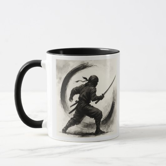 Silent Shadow – Ninja Ink Art Mug (Gauche)