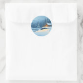 Silent Snow Ronde Sticker (Tas)