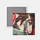 Silent Steed Carrousel Paard Fotografie Magneet (Voorkant / Achterkant)