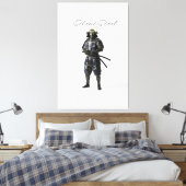 Silent steel samurai canvas afdruk (Insitu (Slaapkamer))