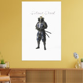 Silent steel samurai canvas afdruk (Insitu (Woonkamer))