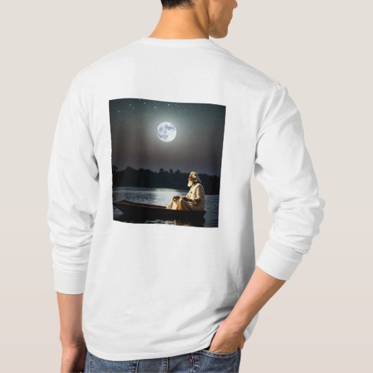 Silent Steps T-shirt met gedicht van Rabindranath (Achterkant)