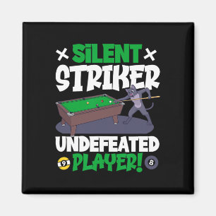 Silent Striker - biljart en kat Magneet