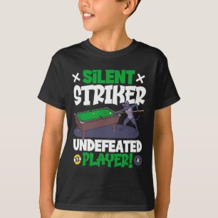 Silent Striker - biljart en kat T-shirt